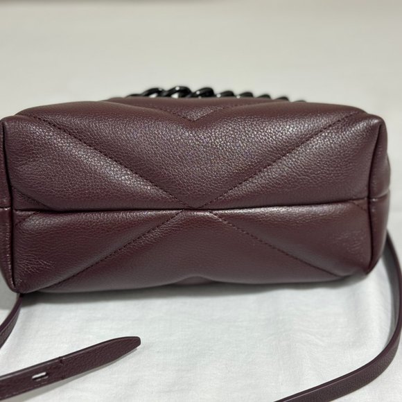 Rebecca Minkoff Edie Quilted Leather Chain Crossbody Bag Concord Black Hardware - Picture 7 of 12